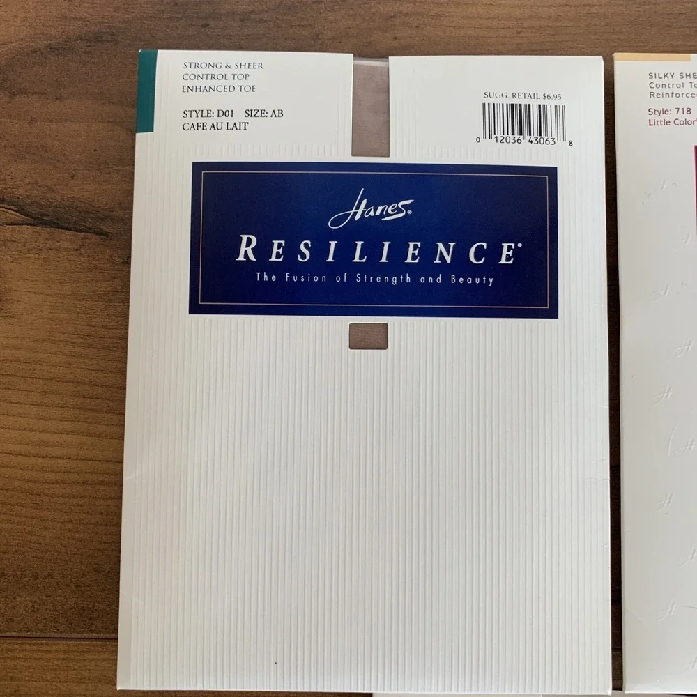 LOT‎ 3 Hanes Silk Reflections Silky Resilience Sheer Elegance Pantyhose SIZE AB